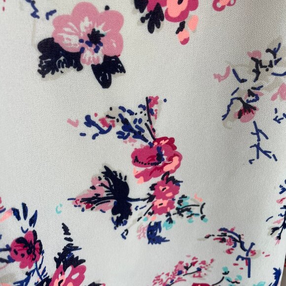 TWIK Simons Floral Camisole Top Racerback Lined Cream Pink Summer Women's XL - Picture 5 of 13